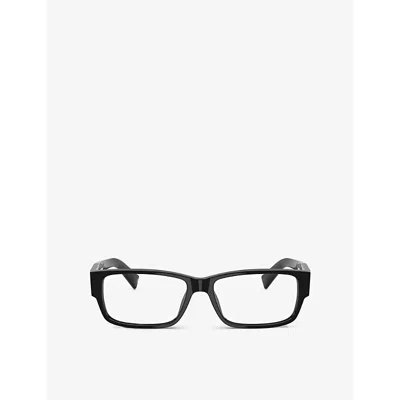 Prada Womens B09v Branded Sides Acetate Sunglasses Black