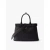Prada Large Buckle Top Handle Shoulder Bag In Black