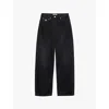 Prada Garment-dyed Relaxed Jeans In Black
