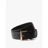 Prada City Calf Leather Belt In Black