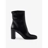 Prada 85mm Zip-fastening Block-heel Boots In Black