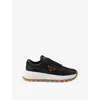 Prada Triangle Logo Lace-up Sneaker In Black