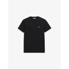 Prada Womens Black Brand-plaque Short-sleeved Cotton-jersey T-shirt In Animal Print