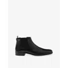 Prada Womens Black Branded Leather Boots Eur 37.5 / 4.5 Uk In Black