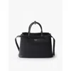 Prada Womens Black Buckle Medium Leather Tote Bag In Black