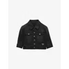 Prada Triangle-logo Denim Jacket In Black