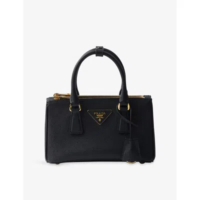 Prada Womens Black Galleria Mini Leather Tote Bag