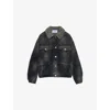 Prada Womens Black Logo-embellished Cotton-corduroy Blouson Jacket In Black