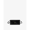 Prada Womens Black Logo-embellished Leather Wallet