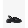 Prada Rubber Sandals With Buckle Detail And Chunky Sole In Black