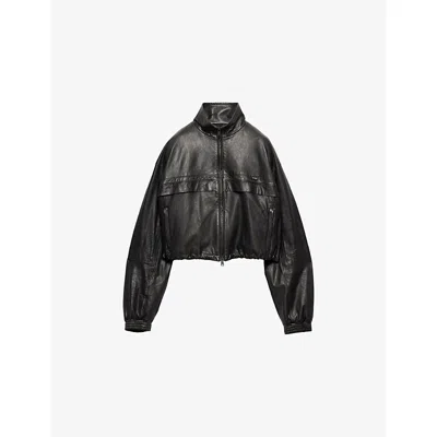Prada Womens Black Nappa Leather Jacket