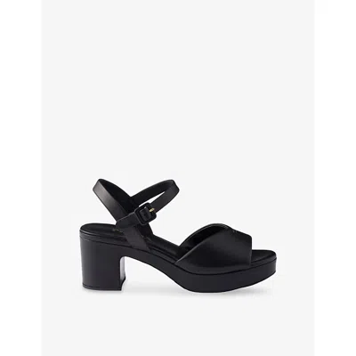 Prada Womens Black Padded Logo-print Nappa Leather Sandals Eur 41 / 8 Uk
