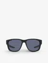 Prada Pillow-frame Removable Rubber-blinder Nylon Sunglasses In Black