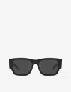 Prada Womens Black Pr 10zs Square-frame Acetate Sunglasses In Black