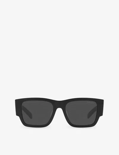 Prada Womens Black Pr 10zs Square-frame Acetate Sunglasses