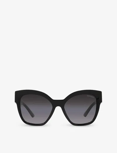 Prada Pr 17zs 1ab09s Butterfly Sunglasses In Black