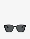 Prada Womens Black Pr A04s Pillow-frame Acetate Sunglasses In Black