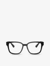 Prada Womens Black Pr A09v Pillow-frame Acetate Glasses In Black