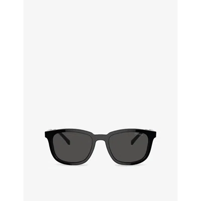 Prada Womens Pr A21s Square-frame Acetate Sunglasses Black