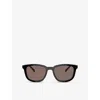 Prada Womens Pr A21s Square-frame Acetate Sunglasses Black In Black