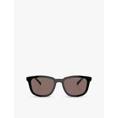 Prada Womens Pr A21s Square-frame Acetate Sunglasses Black