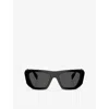 Prada Womens Black Pr B18s Square-frame Acetate Sunglasses