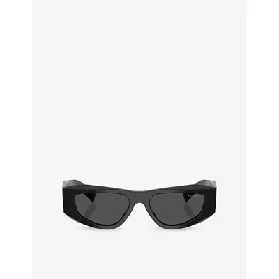 Prada Womens Black Pr B19s Pillow-frame Acetate Sunglasses