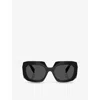 Prada Womens Black Pr B23s Square-frame Acetate Sunglasses