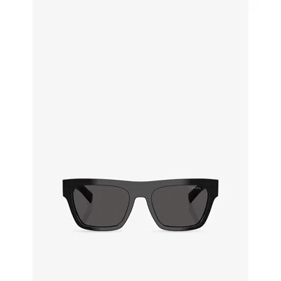 Prada Womens Black Pr C03s Square-frame Acetate Sunglasses