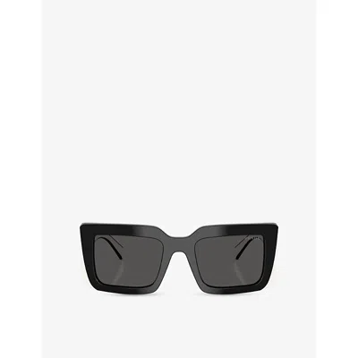 Prada Womens Black Pr D01s Square-frame Acetate Sunglasses