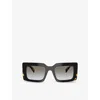 Prada 0pr D01s Oversized Square Frame Sunglasses In Black