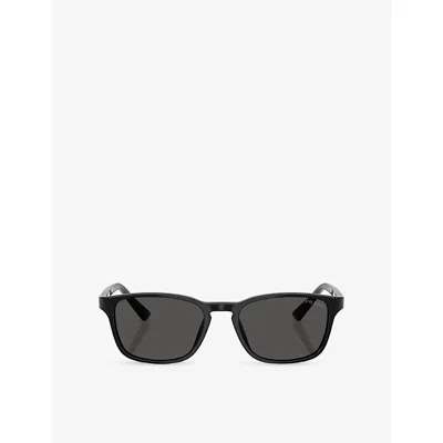 Prada Womens Black Pr D13su Square-frame Acetate Sunglasses