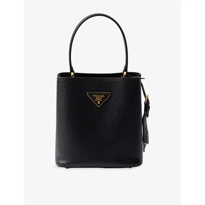Prada Womens Black  Panier Saffiano Leather Mini Bag
