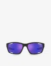 Prada Linea Rossa Womens Black Ps 04ys Rectangular-frame Acetate Sunglasses In Black
