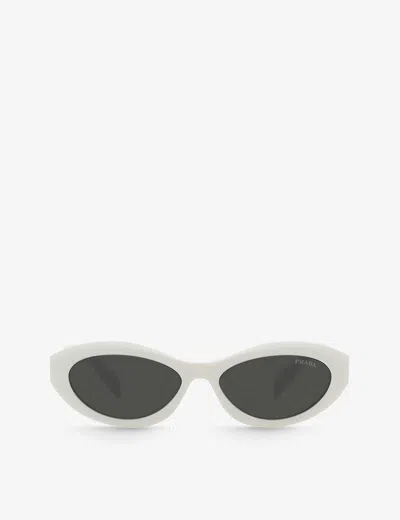 Prada Mens Black Ps 05ys Rectangle-frame Acetate Sunglasses