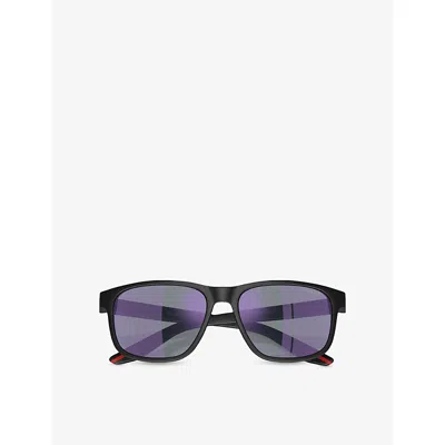 Prada Womens Black Ps 06ys Pillow-frame Acetate Sunglasses