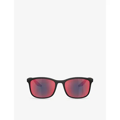 Prada Womens Ps A08s Pillow-frame Injected Sunglasses Black