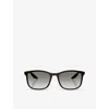Prada Womens Ps A08s Pillow-frame Injected Sunglasses Black