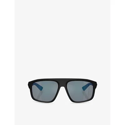 Prada Womens Black Ps B02s Irregular-frame Injected Sunglasses