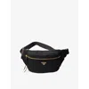 Prada Re-nylon And Saffiano Leather Belt Bag In Black