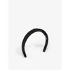 Prada Re-nylon Triangle-logo Headband In Black