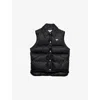 Prada Womens Black Re Nylon Collared Shell-down Gilet In Black