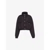 Prada Womens Black Re Nylon Cropped Padded Down Jacket In Multi