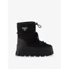 Prada Womens Black Re-nylon Gabardine Après-ski Boots Eur 37-38/4-5 Uk In Black
