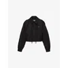 Prada Womens Black Re Nylon Logo-embellished Quilted Woven Blouson Jacket In Black