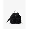 Prada Womens Black Re-nylon Medium Woven Backpack