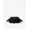 Prada Womens Black Re Nylon Medium Woven Shoulder Bag
