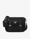 Prada Black Re-nylon Messenger Bag In Black