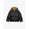 Prada Re-nylon Gabardine Hooded Down Jacket In Black