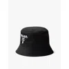 Prada Womens Black Re-nylon Recycled-polyamide Bucket Hat In Black